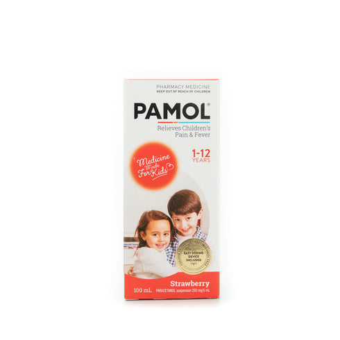 PAMOL All Ages Strawberry Colour Free 200ml-Matakana Pharmacy