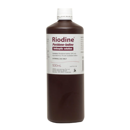 Riodine 10% Iodine Aqueous Solution 500ml-Matakana Pharmacy