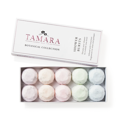 TAMARA Box of 10 Shower Bursts Botanical Collection-Essentially Tamara-Matakana Pharmacy