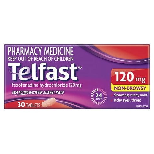 TELFAST Tablets 120mg 30pk-Matakana Pharmacy