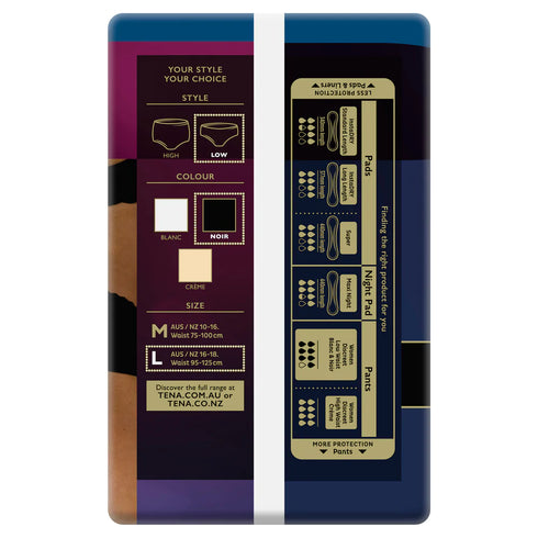 TENA Pants Women Black Low Waist Large 9s-Matakana Pharmacy