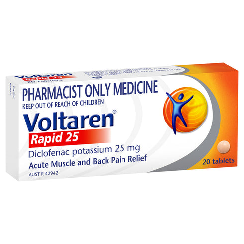Voltaren Rapid Tablets 25mg 20 Pack-Matakana Pharmacy