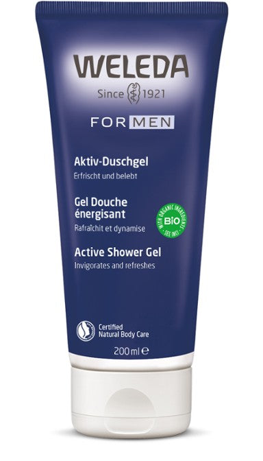 WELEDA Men Active Shower Gel 200ml-Matakana Pharmacy