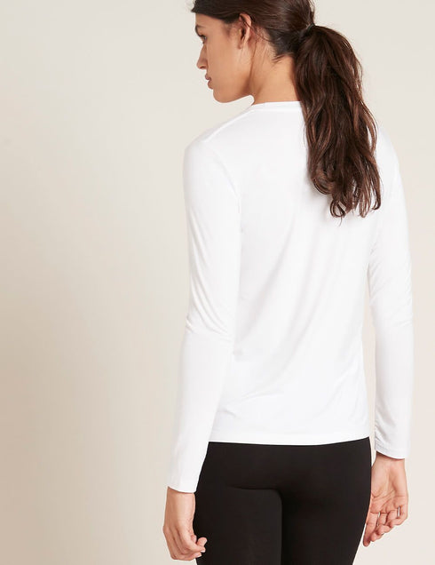 Boody Long Sleeve Round Neck T-Shirt White L-Matakana Pharmacy