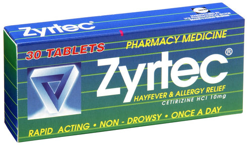 ZYRTEC Allergy & Hayfever Relief 30tabs-Matakana Pharmacy