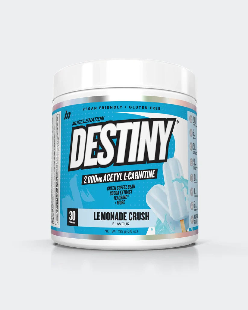 Destiny Fat Burner Lemonade Crush 195g-MuscleNation-Matakana Pharmacy
