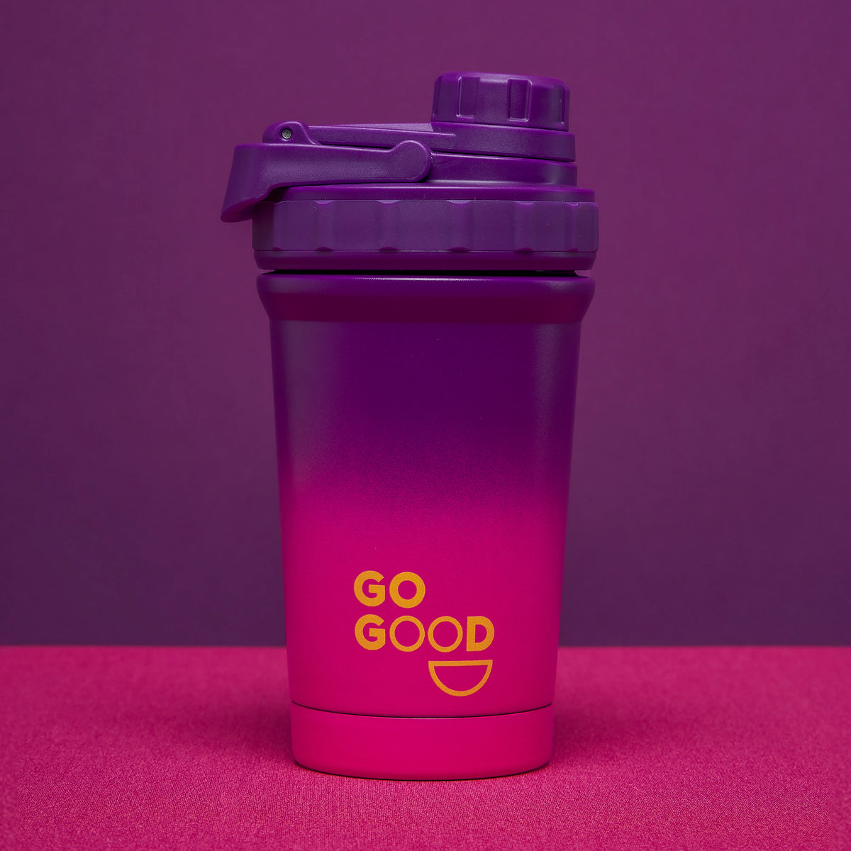 Purple Stainless Protein Shaker 500ml-Go Good-Matakana Pharmacy