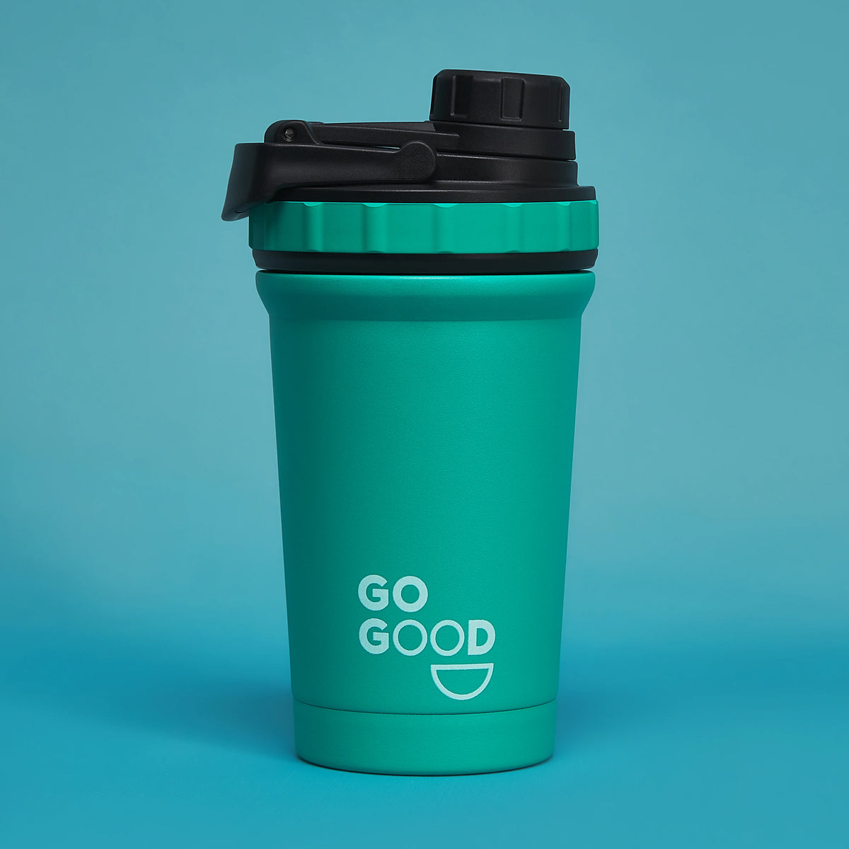 Green Stainless Protein Shaker 500ml-Go Good-Matakana Pharmacy