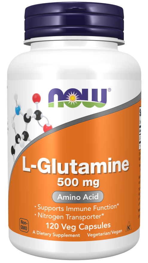 L-Glutamine 500mg 120s-NOW Supplements-Matakana Pharmacy