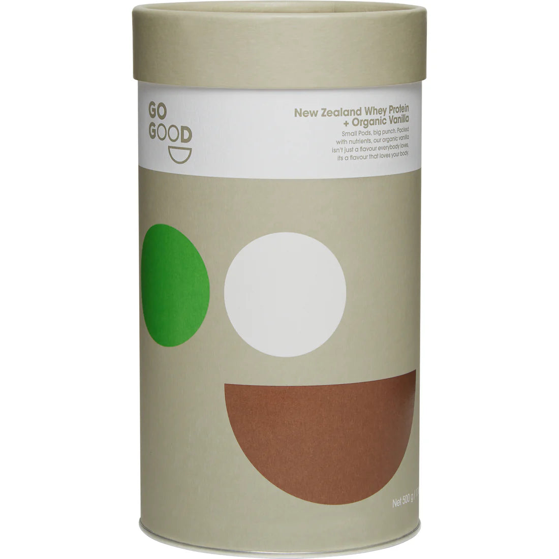 Whey Protein Powder + Organic Vanilla 500g-Go Good-Matakana Pharmacy