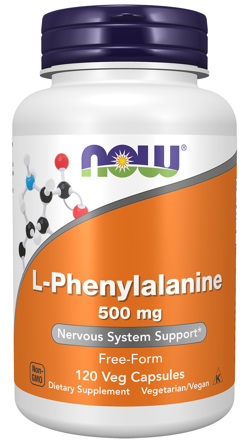 L-Phenylalanine 500mg 120 Capsules-NOW Supplements-Matakana Pharmacy