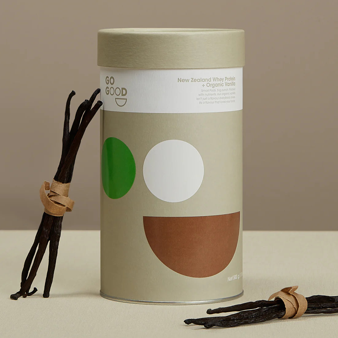 Whey Protein Powder + Organic Vanilla 500g-Go Good-Matakana Pharmacy