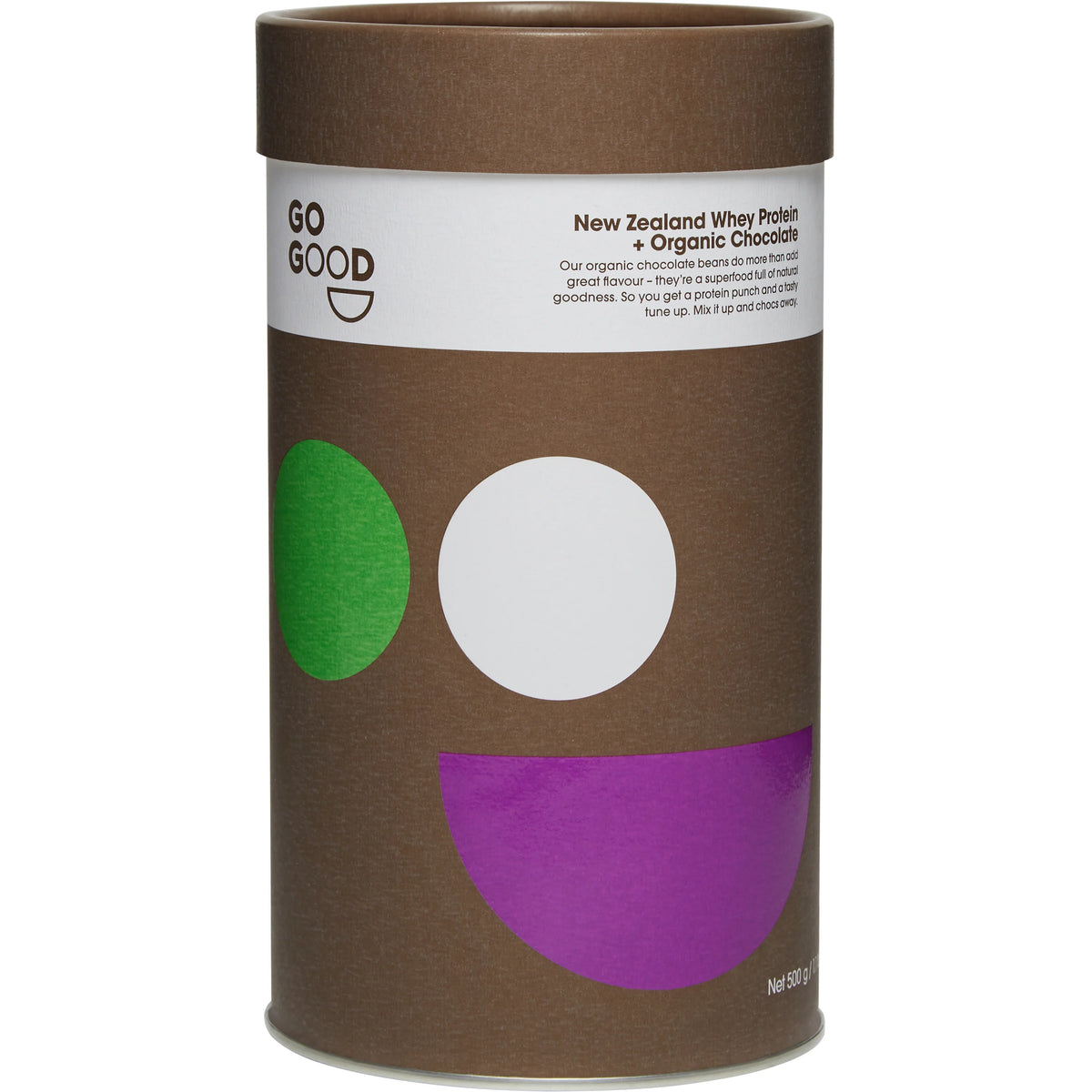 Whey Protein Powder + Organic Chocolate 1kg-Go Good-Matakana Pharmacy