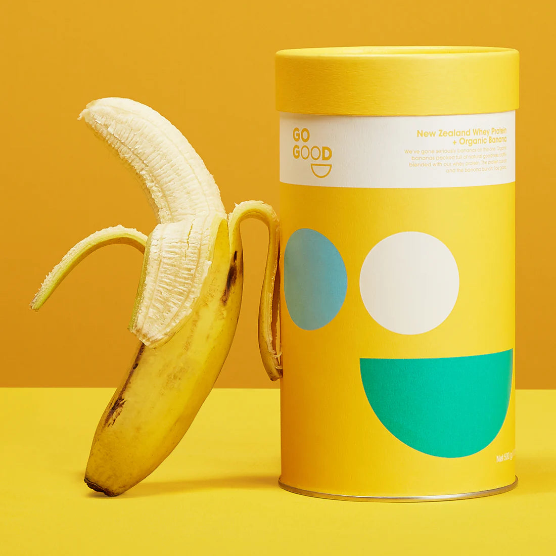 Whey Protein Powder + Organic Banana 1kg-Go Good-Matakana Pharmacy