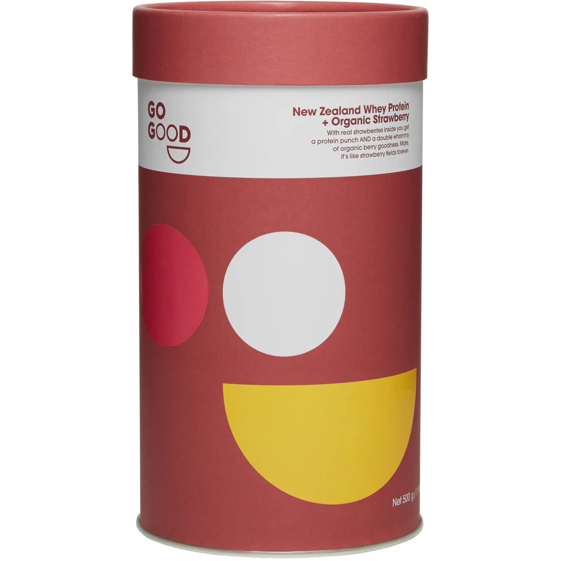 Whey Protein Powder + Organic Strawberry 1kg-Go Good-Matakana Pharmacy