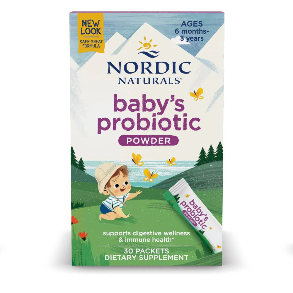 Baby's Nordic Flora Probiotic Powder 30 packets-Nordic Naturals-Matakana Pharmacy