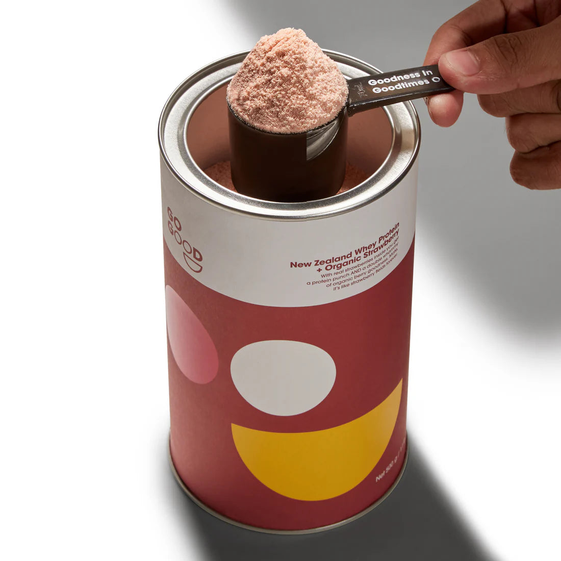 Whey Protein Powder + Organic Strawberry 1kg-Go Good-Matakana Pharmacy