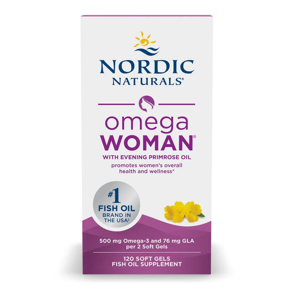 Omega Woman - Lemon 120 Soft Gel Caps-Nordic Naturals-Matakana Pharmacy