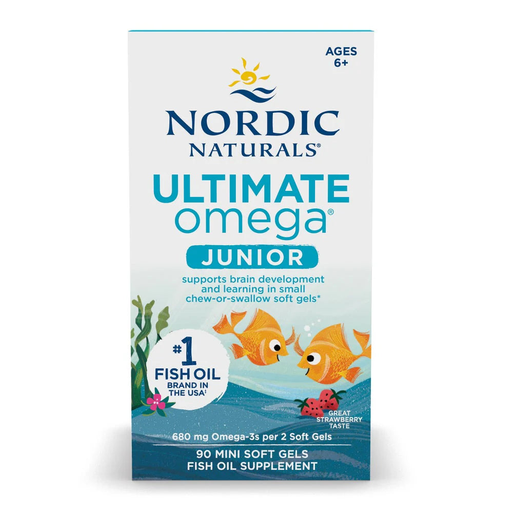 Ultimate Omega Junior - Strawberry 90 Soft Gel Caps-Nordic Naturals-Matakana Pharmacy