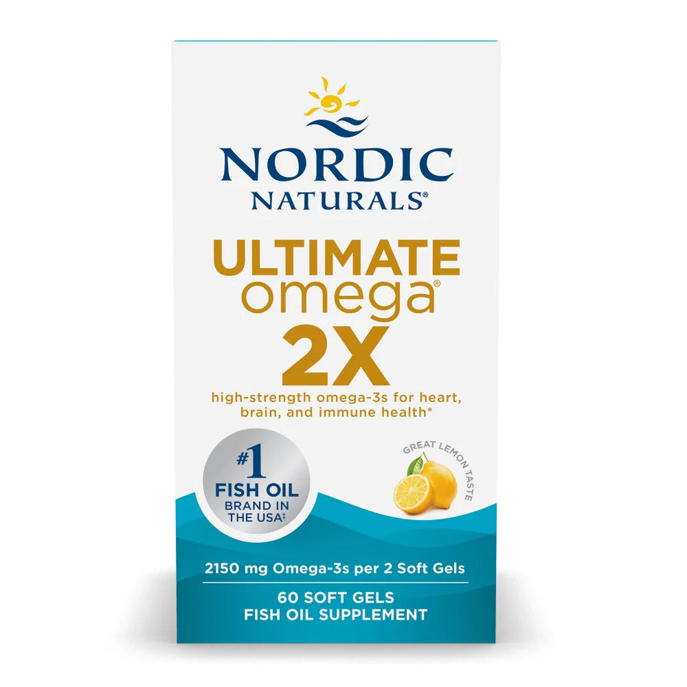 Ultimate Omega 2X - Lemon 60 Soft Gel Caps-Nordic Naturals-Matakana Pharmacy