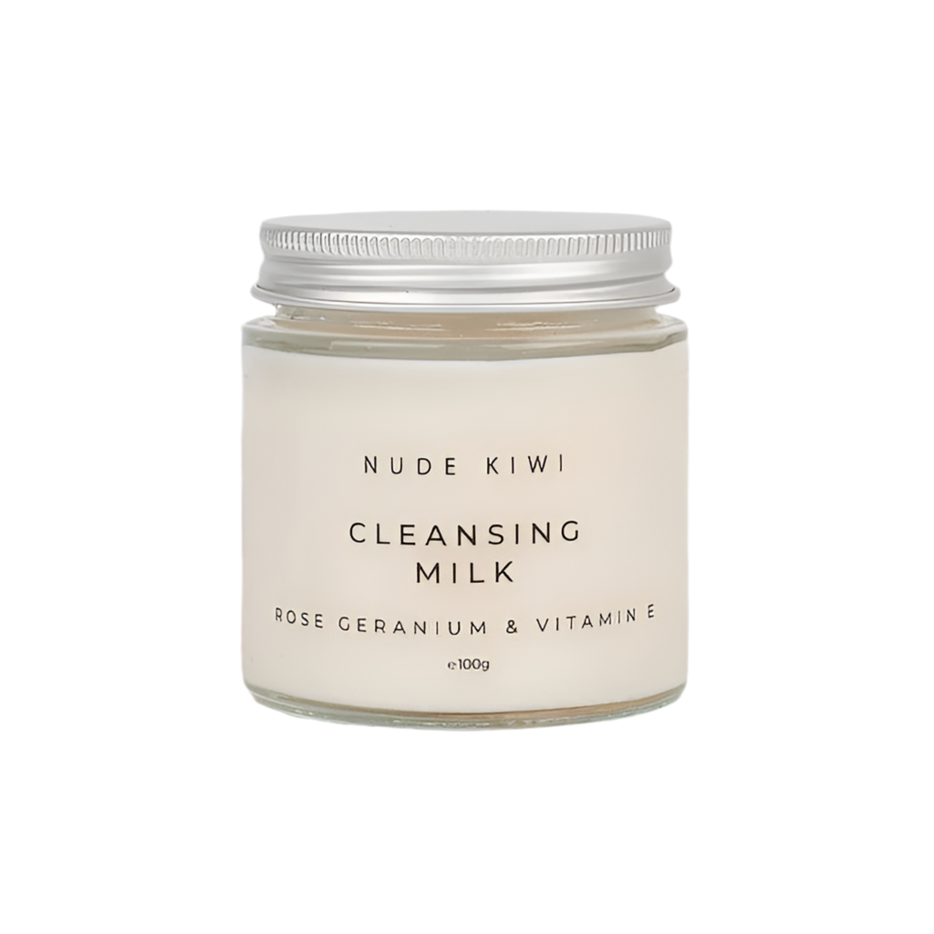 NUDE KIWI Cleansing Milk - Rose Geranium & Vitamin E 100g-Nude Kiwi Skincare-Matakana Pharmacy