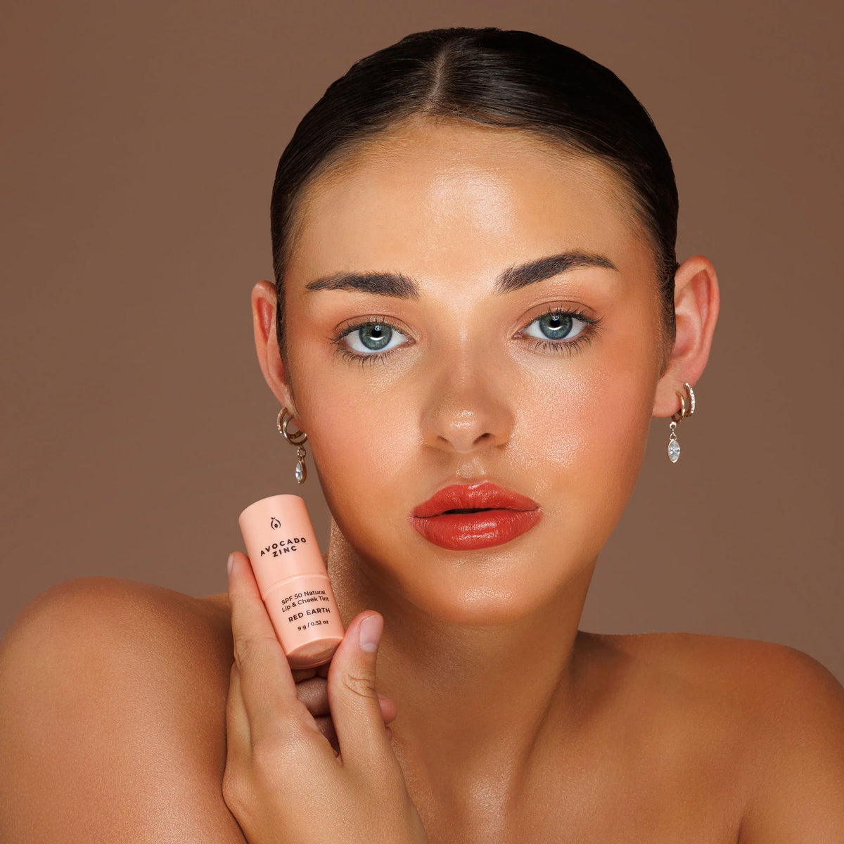 SPF 50 Natural Lip & Cheek Tint Red Earth 9g-Avocado Zinc-Matakana Pharmacy