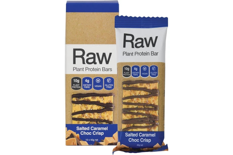 Protein Bar Salted Caramel & Choc Crisp Box 10 x 40g-Raw Nutrients-Matakana Pharmacy