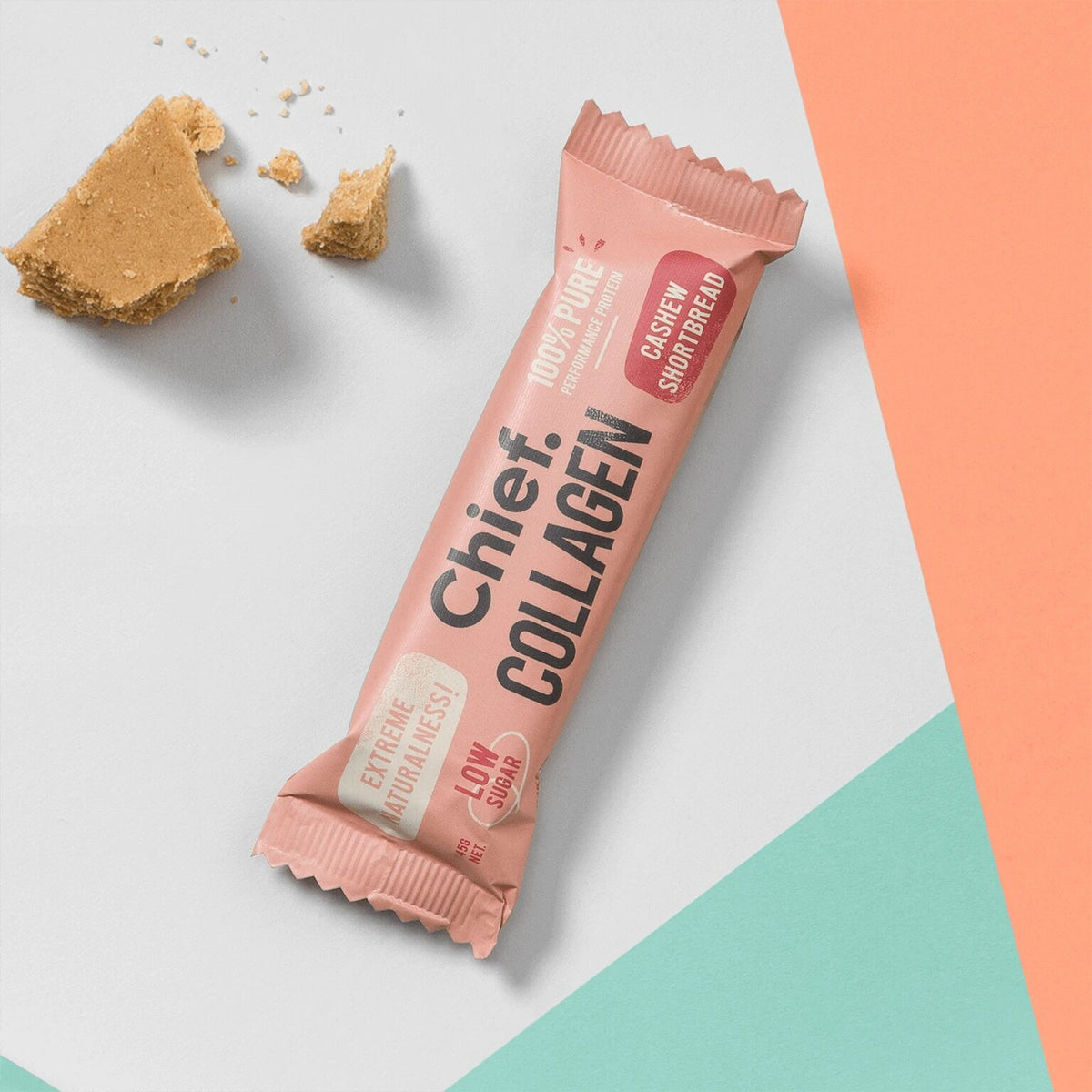 Collagen Protein Bar Cashew Shortbread 45g-Chief-Matakana Pharmacy