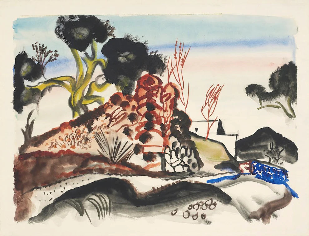 Frances Hodgkins - Print - Road to the hills, Ibiza-Te Papa Store-Matakana Pharmacy