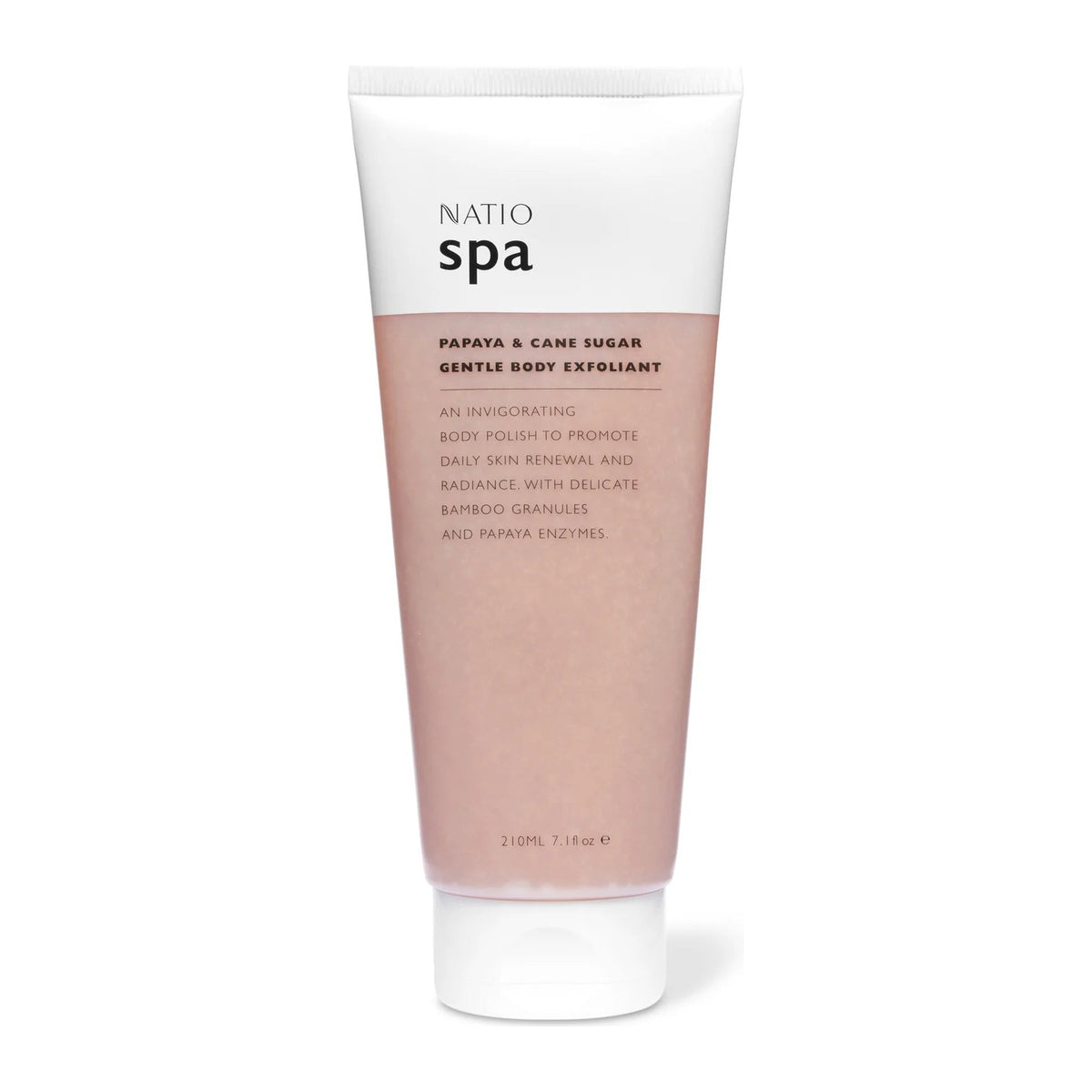 Spa P&CS Gntl Body Exfol 210ml by Natio, front of pack
