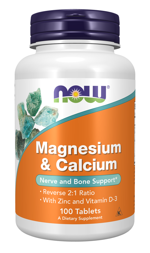 Magnesium & Calcium Tablets with D3 & Zinc 100s-NOW Supplements-Matakana Pharmacy