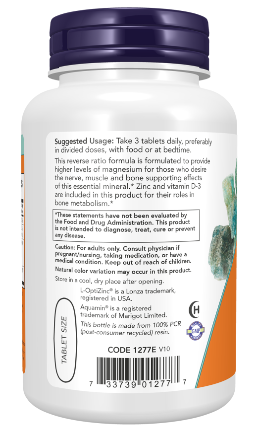 Magnesium & Calcium Tablets with D3 & Zinc 100s-NOW Supplements-Matakana Pharmacy