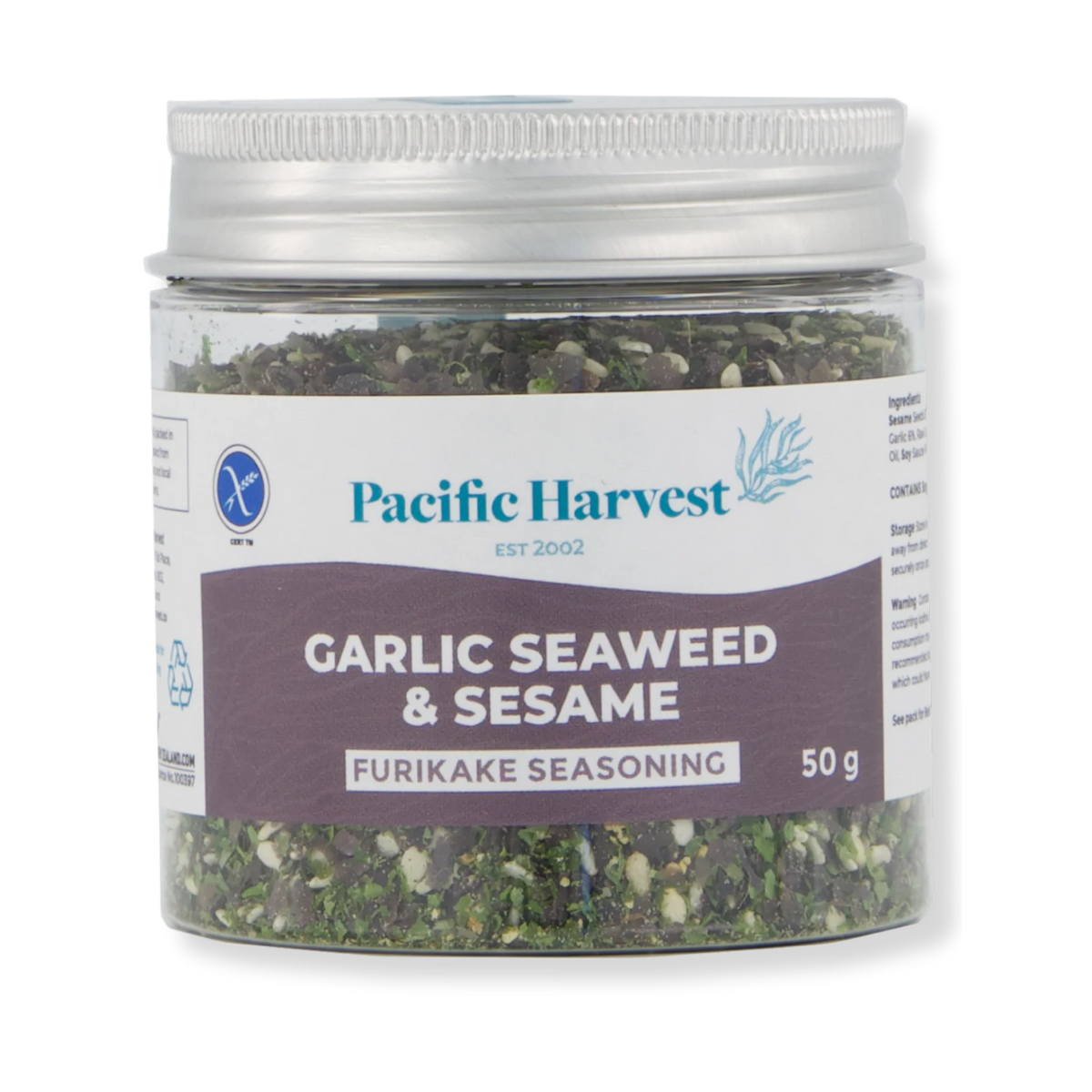 Garlic Seaweed & Sesame Seasoning 50g-Pacific Harvest-Matakana Pharmacy