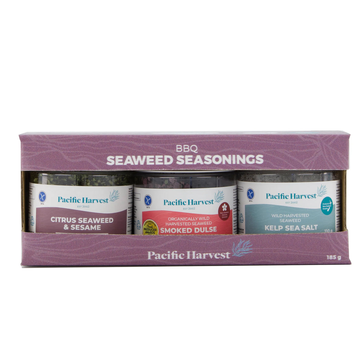 Pacific Harvest BBQ Seaweed Seasoning Gift Box 185g, front of pack