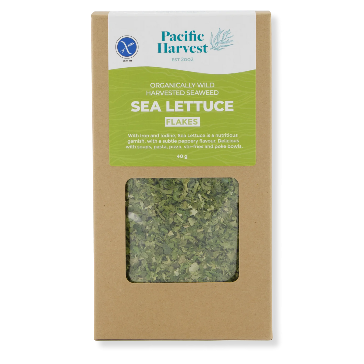 Sea Lettuce Flakes 40g-Pacific Harvest-Matakana Pharmacy