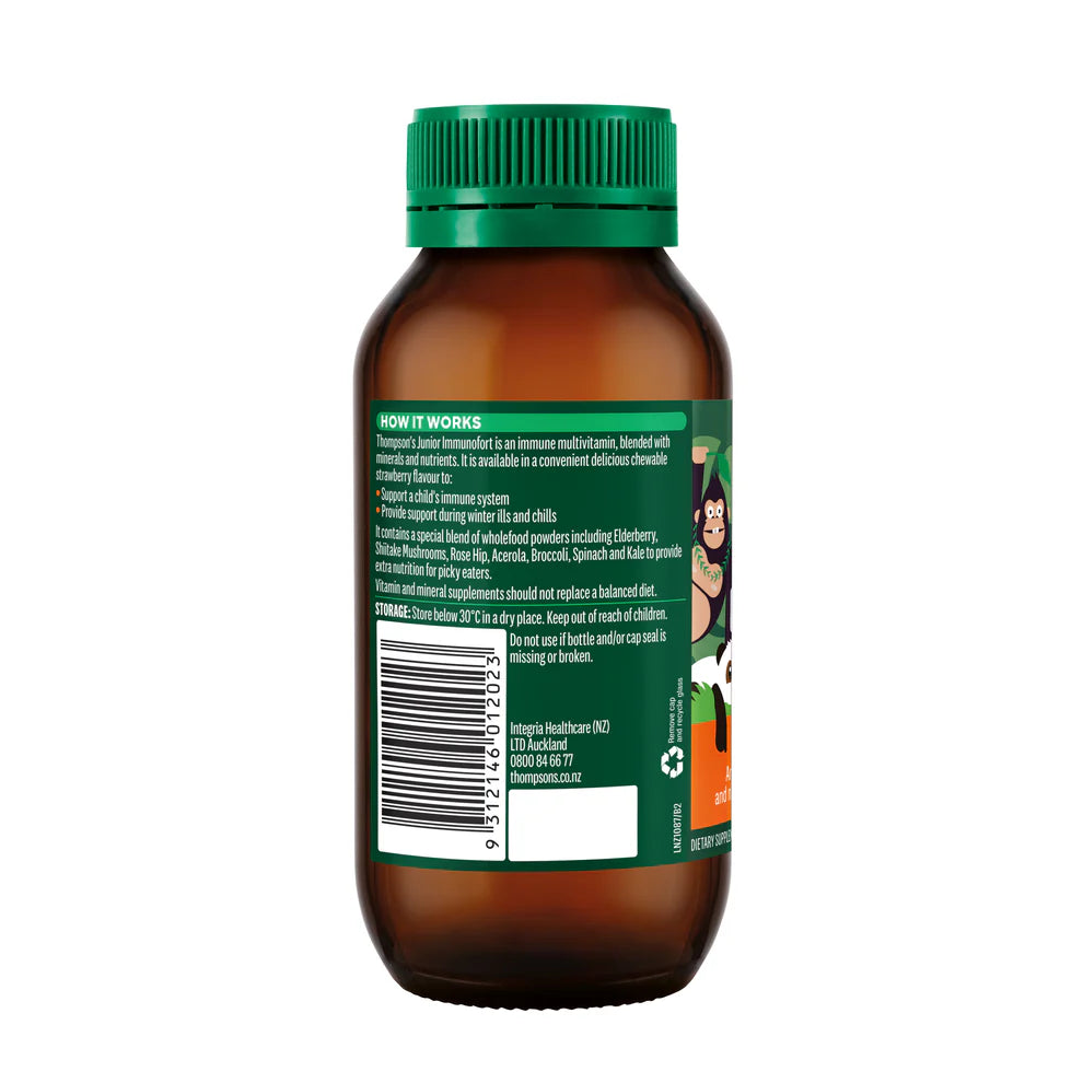 Thompsons Junior Immunofort Chewable Tablets 90s-Thompson's-Matakana Pharmacy