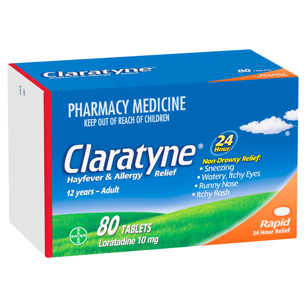 Claratyne Tablets 10mg VALUE PACK 80 Tablets-Bayer-Matakana Pharmacy