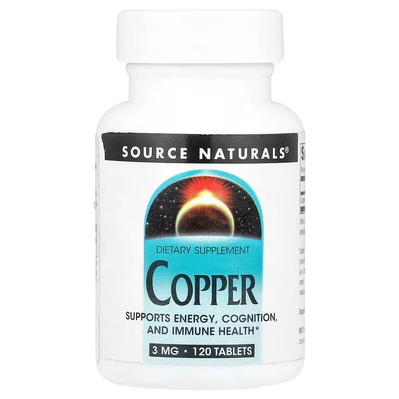 Copper 3mg 120t-Source Naturals-Matakana Pharmacy