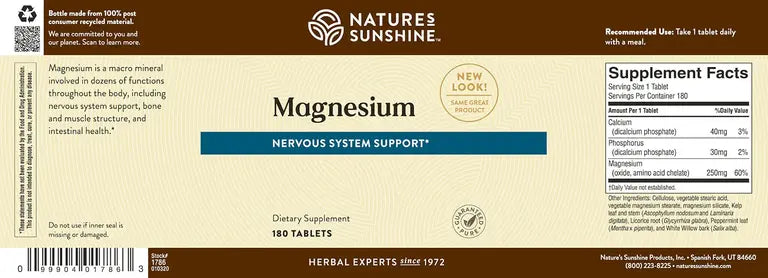 Magnesium 180 Tablets-Matakana Pharmacy