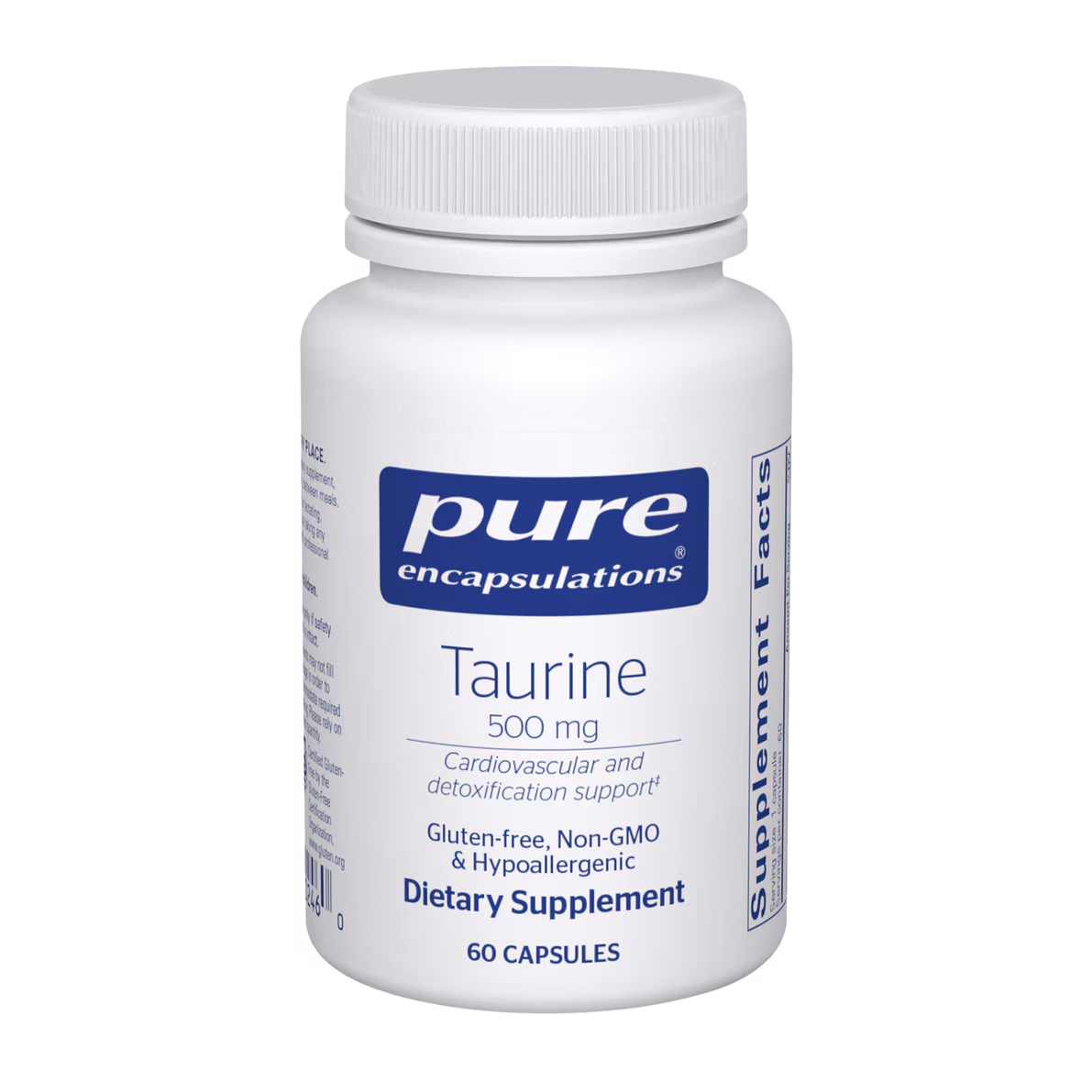 Taurine 500mg 60 Capsules-Pure Encapsulations-Matakana Pharmacy