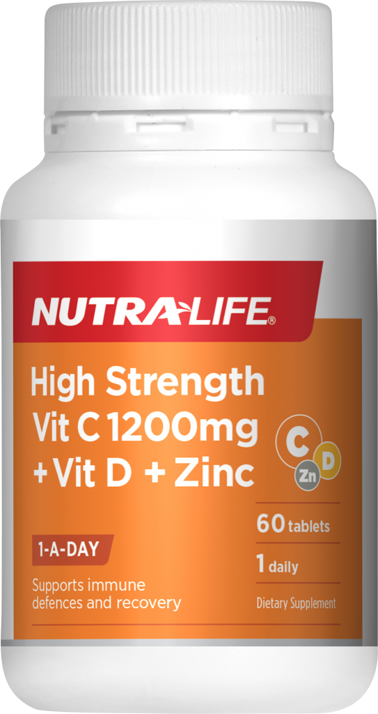 High Strength VitC D + Zinc Tab 60s-Nutra-Life-Matakana Pharmacy