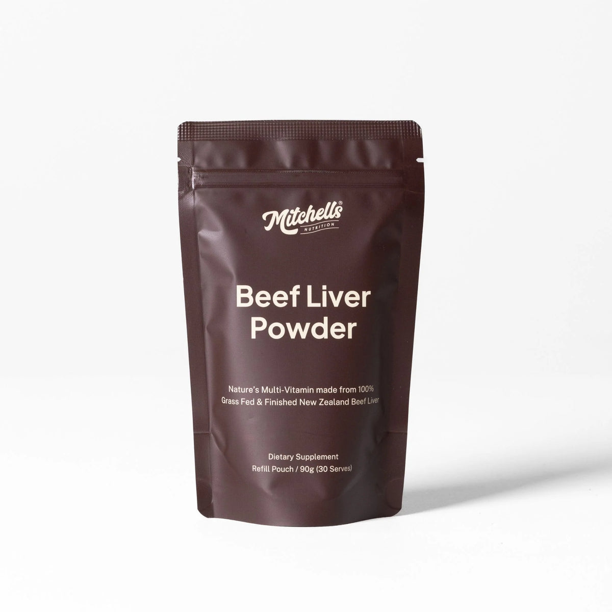 Beef Liver Powder Refill Pouch 90g-Mitchells Nutrition-Matakana Pharmacy