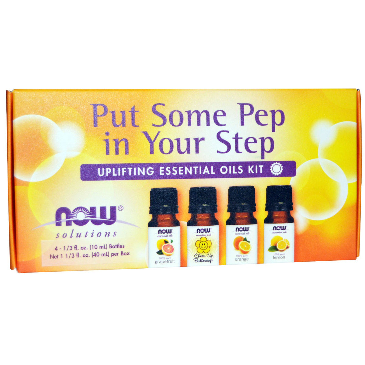 NOW Ess. Oil Kit Put Some Pep 4pc, front of the pack