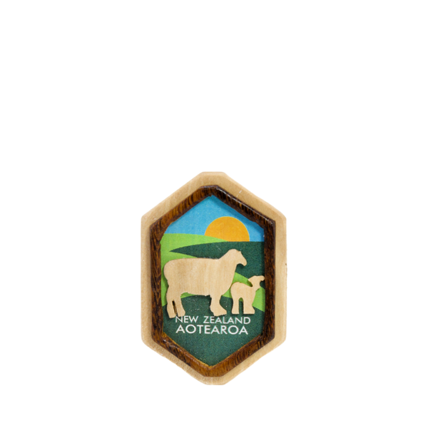 Wooden Magnet 6cm Sheep