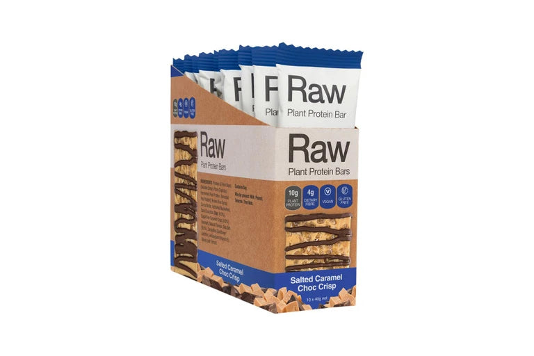 Protein Bar Salted Caramel & Choc Crisp Box 10 x 40g-Raw Nutrients-Matakana Pharmacy