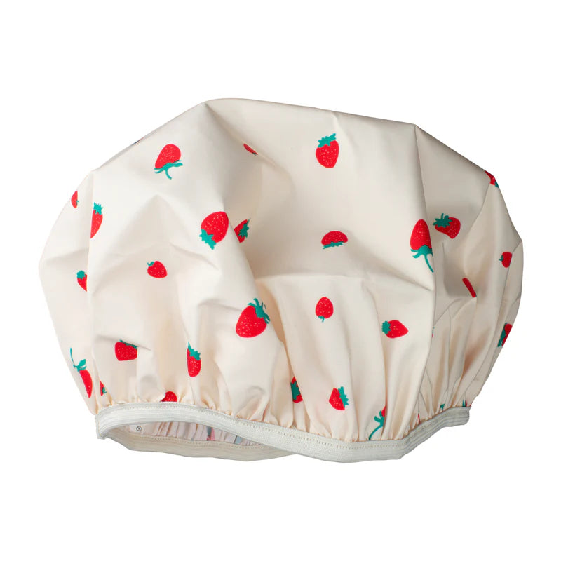 Luxury Shower Cap Strawberry-Simply Essentials-Matakana Pharmacy
