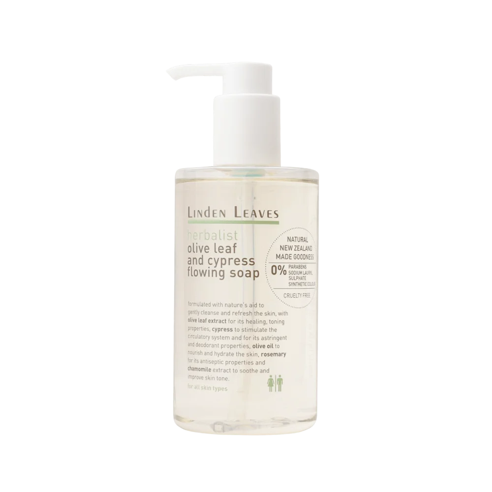 Olive Lead & Cypress Flowing Soap 300ml-Linden Leaves-Matakana Pharmacy