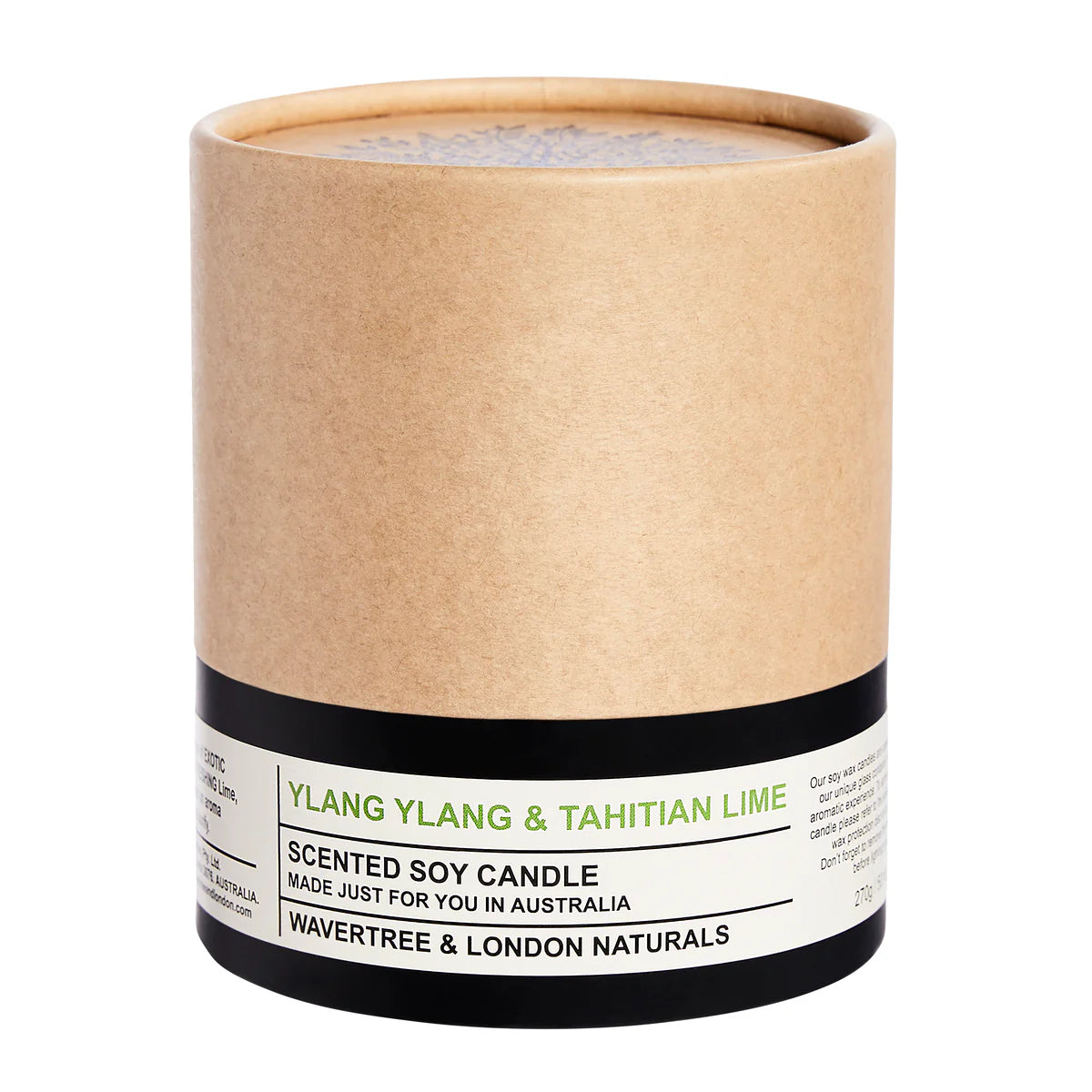 Natural Candle Ylang Ylang & Tahitian Line 270g-Wavertree & London-Matakana Pharmacy