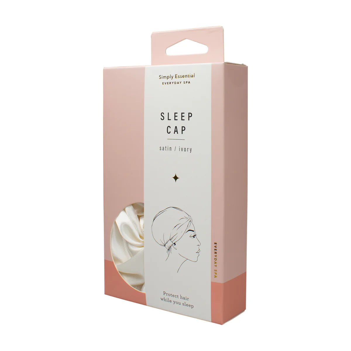 Sleep Cap Satin Ivory-Simply Essentials-Matakana Pharmacy