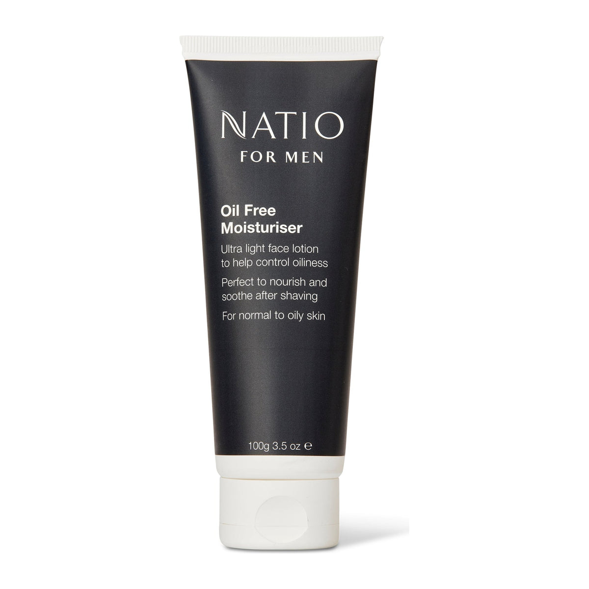 Men Oil Free Moisturiser 100g by Natio, front of pack